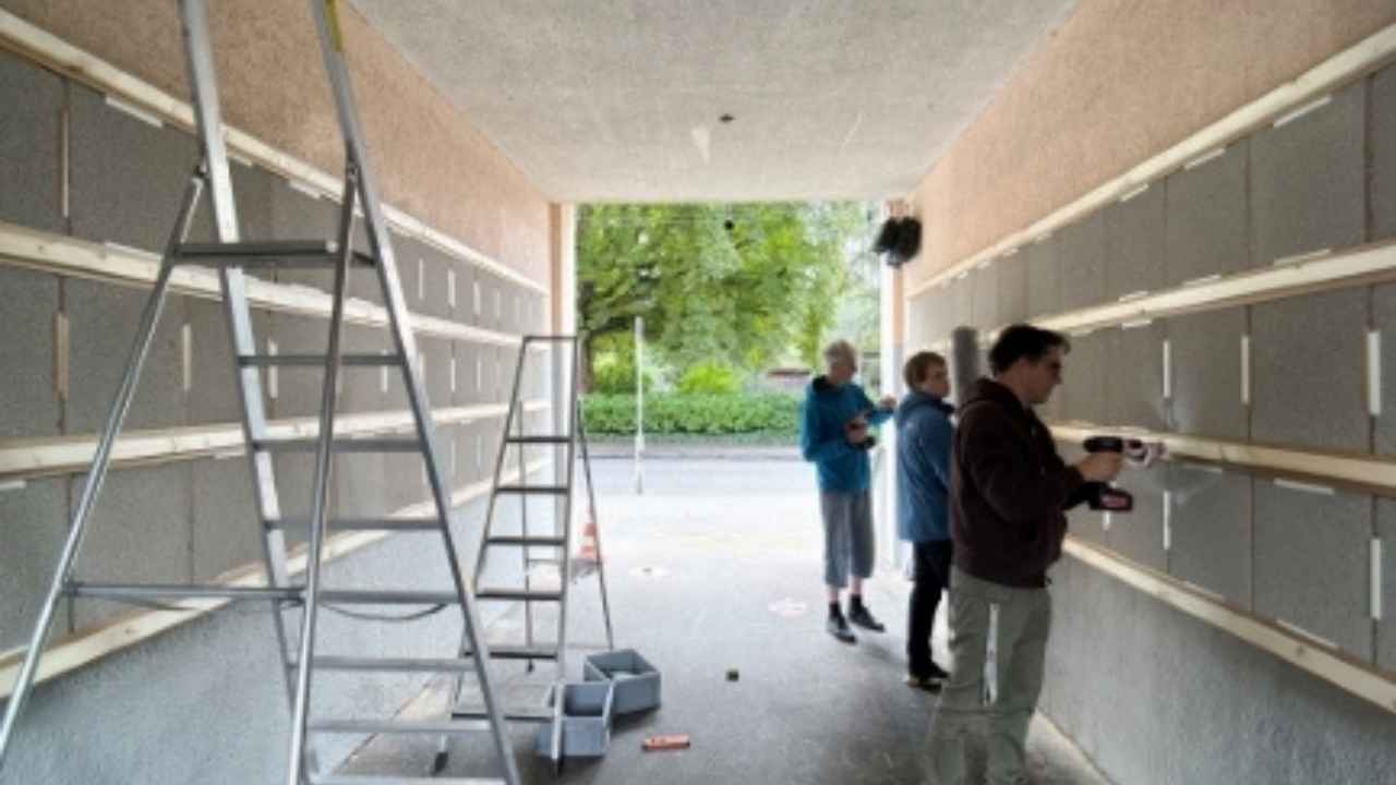 The new sound absorbers were tested in a driveway in Zurich