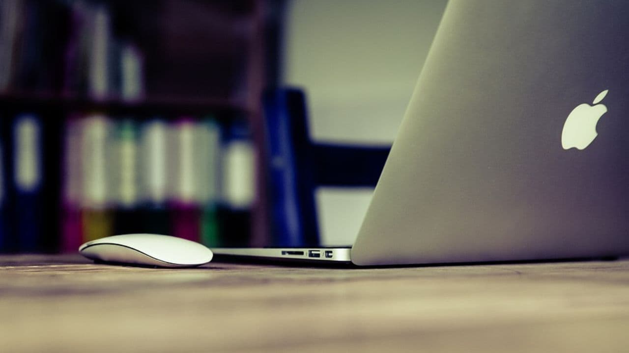 Macbook on table