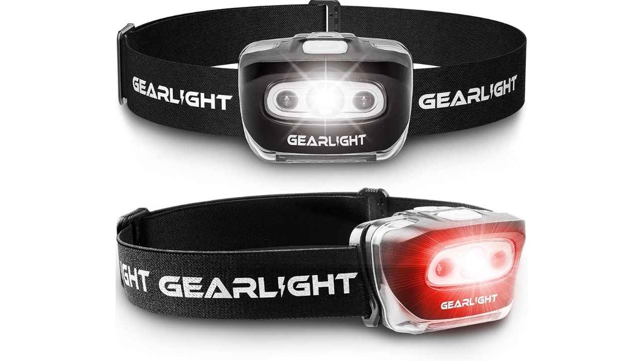 GearLight S500 LED Headlamp 2-Pack (Battery Powered)