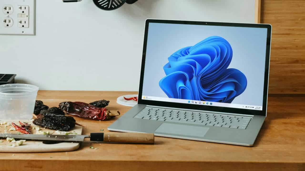A Windows laptop