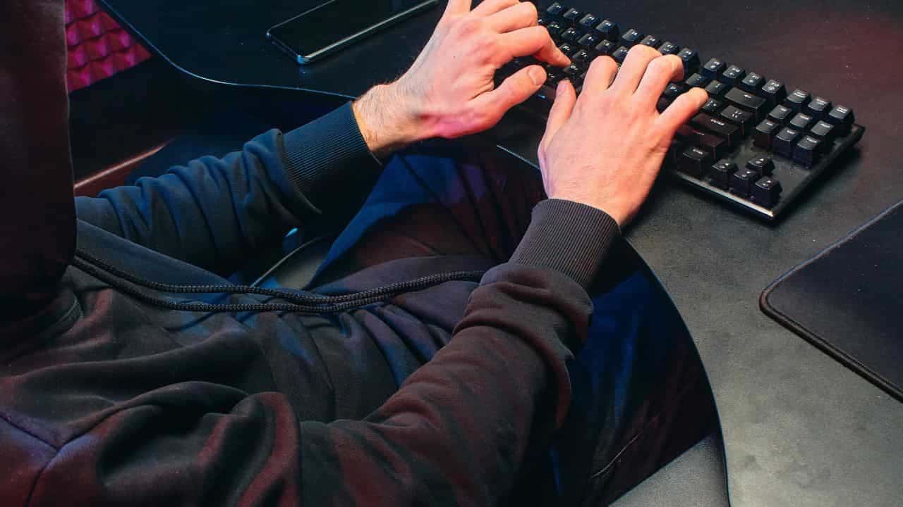 A person is using a computer