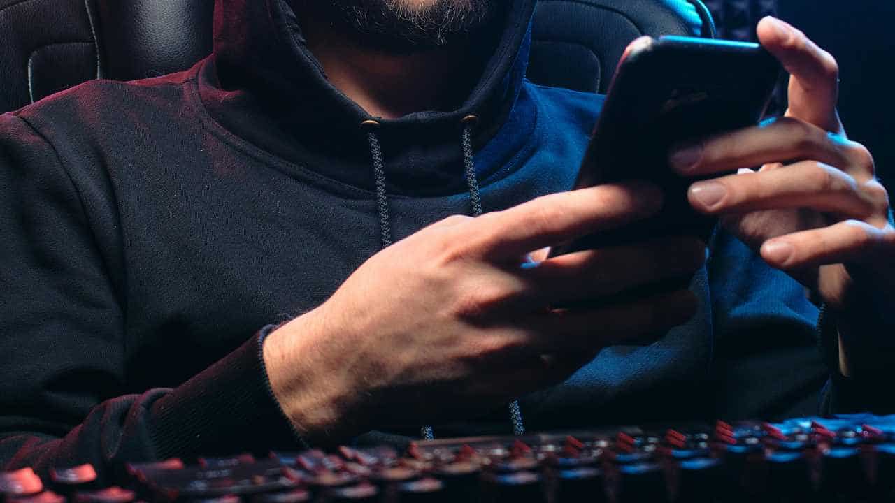 A person is using a phone