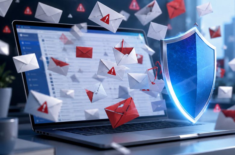 spam emails flying out of computer