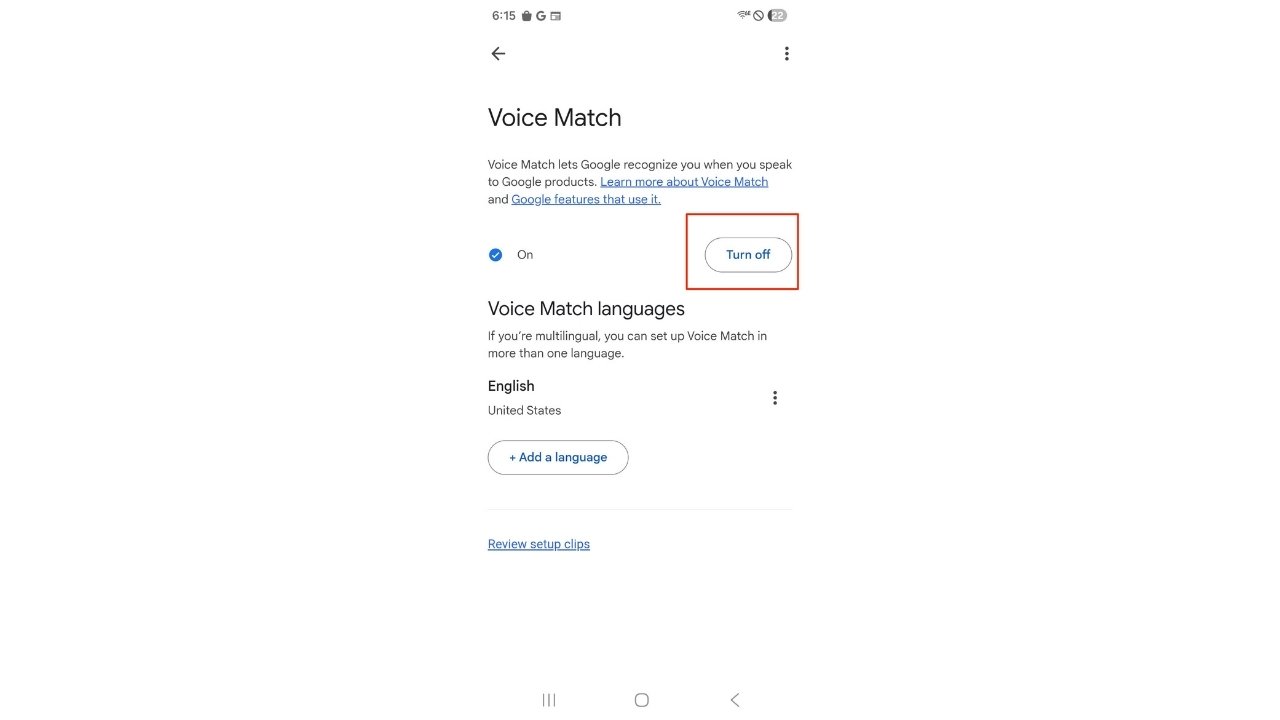 How to turn off "Hey Google" on Android