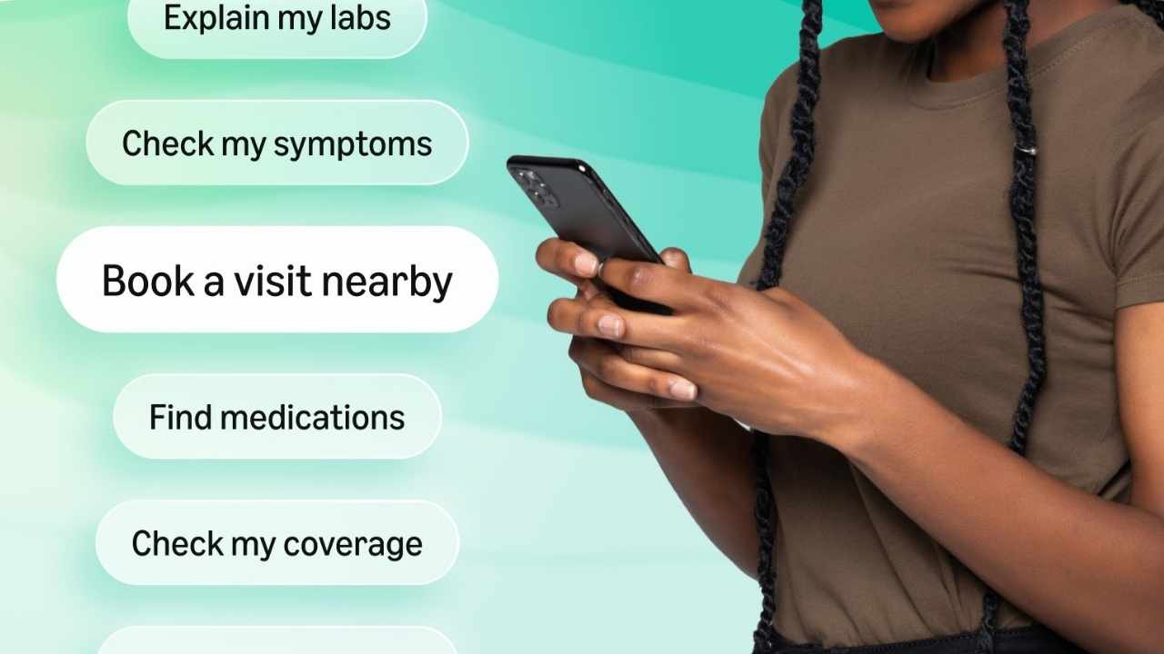 Health AI can help explain lab results, check symptoms and connect you with care through your phone.
