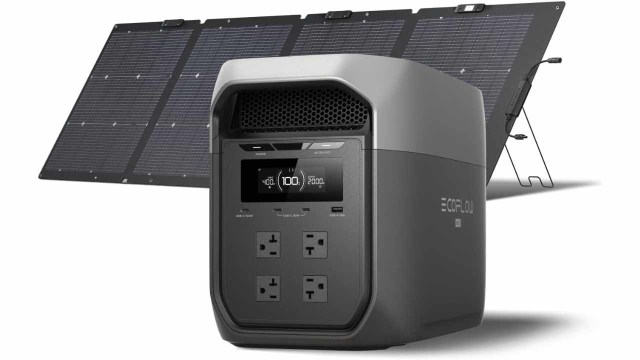 EF ECOFLOW DELTA 3 Max Portable Power Station with 220W Solar Panel