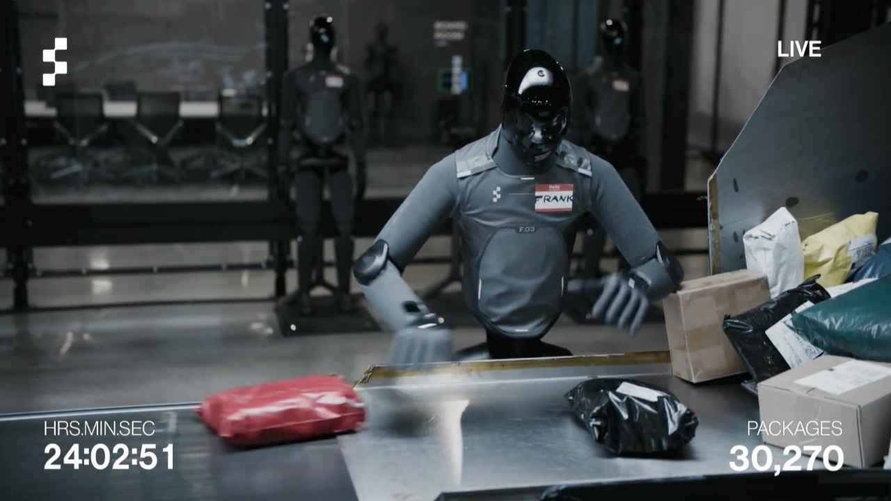 Figure AI says its humanoid robots sorted small packages for more than 24 hours without human control during a livestreamed test.