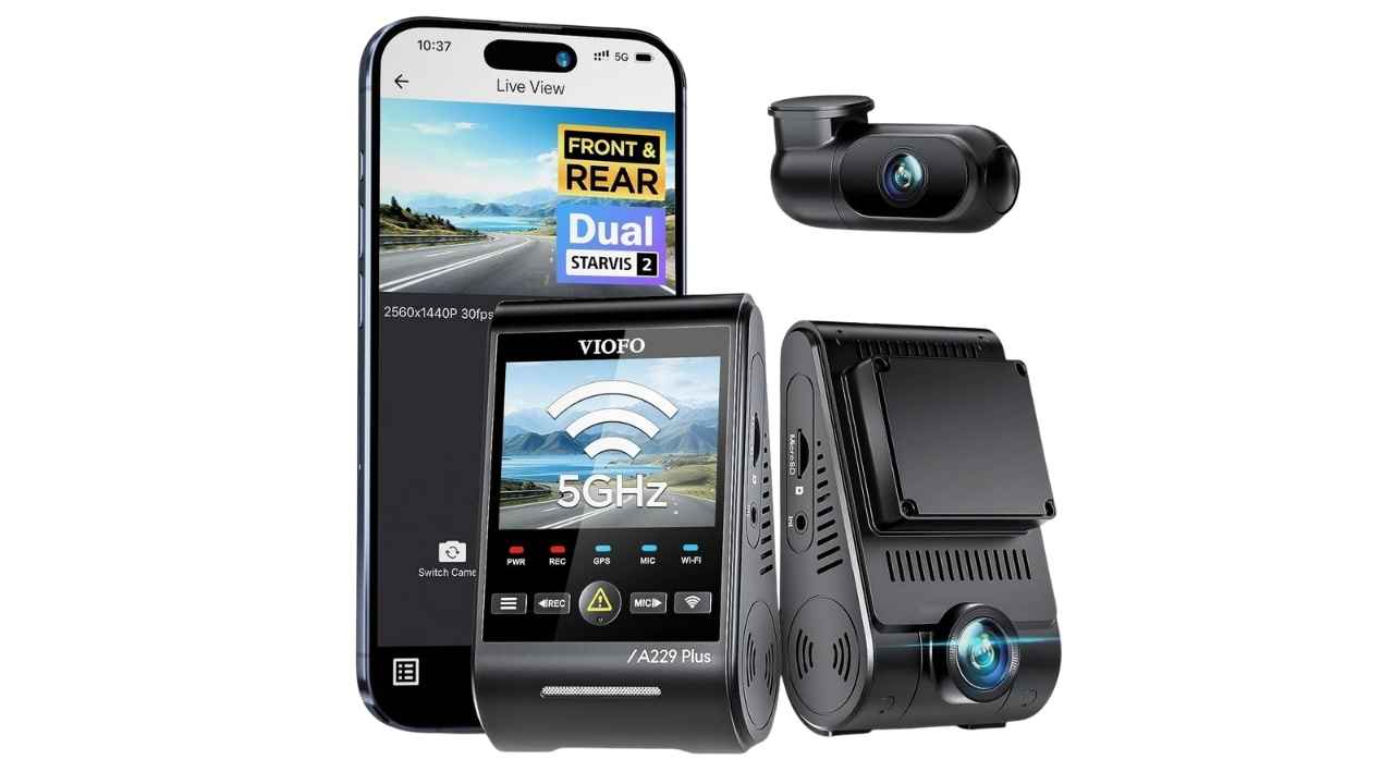 VIOFO A229 Plus Dash Cam Front and Rear