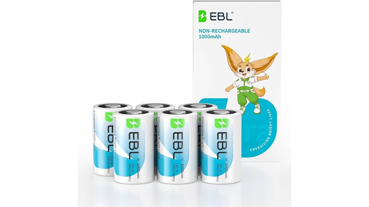 EBL CR2 Lithium Batteries, 6-Pack